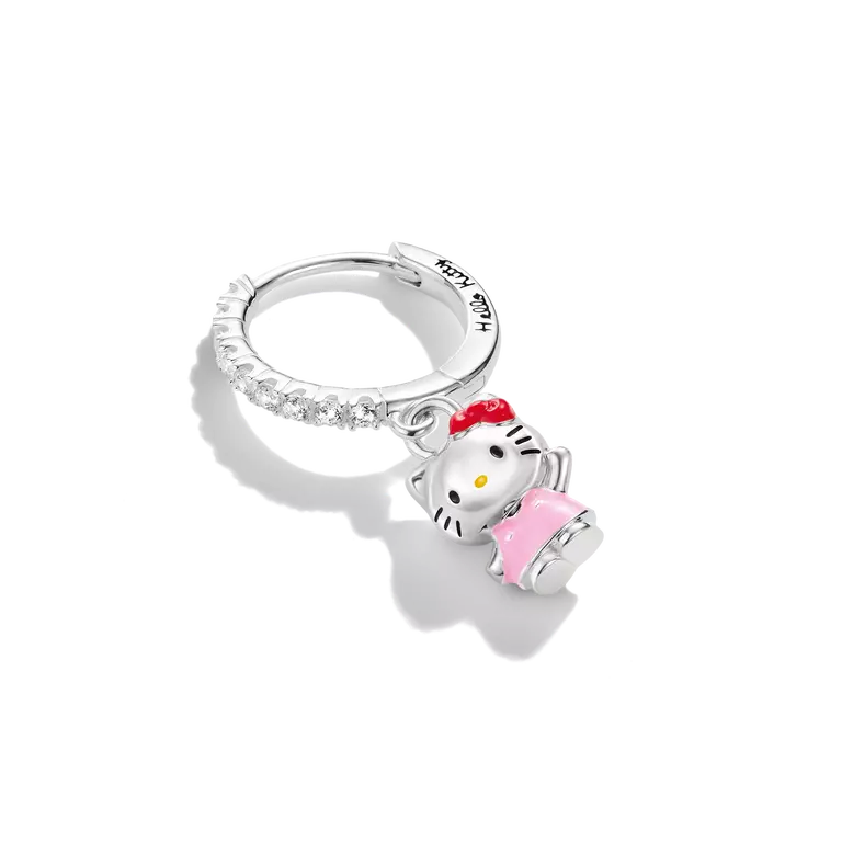 Thomas Sabo Hello Kitty Hoop Earrings with White Zirconia