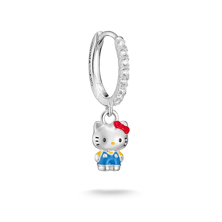 Thomas Sabo Hello Kitty Hoop Earrings with White Zirconia
