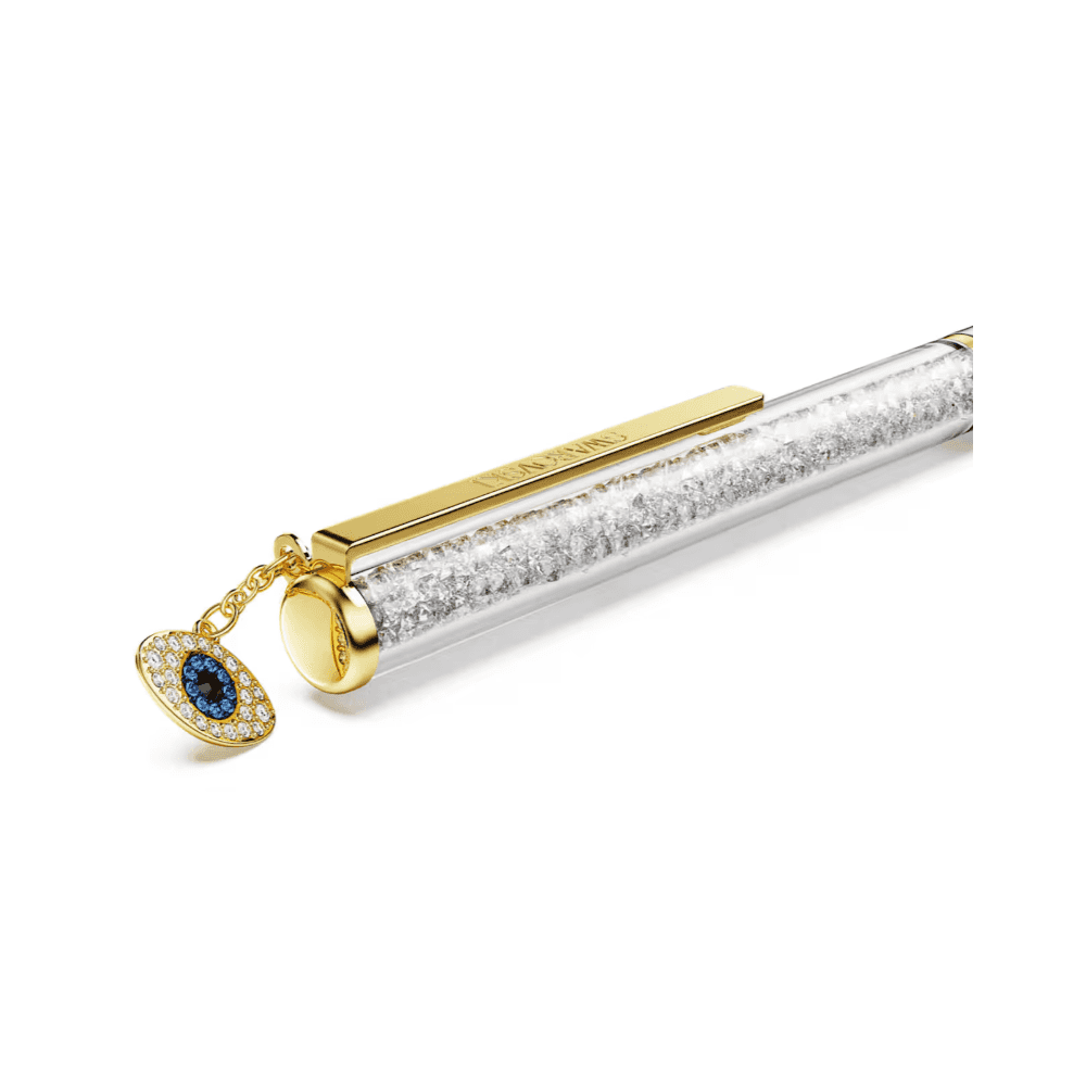 CRYSTALLINE SILK GOLD EVIL EYE BALLPOINT PEN