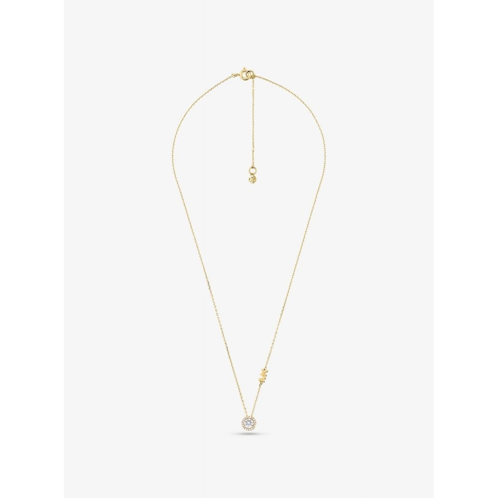 CUSTOM KORS GOLD ON STERLING SILVER HALO NECKLACE