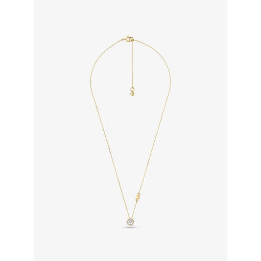 CUSTOM KORS GOLD ON STERLING SILVER HALO NECKLACE
