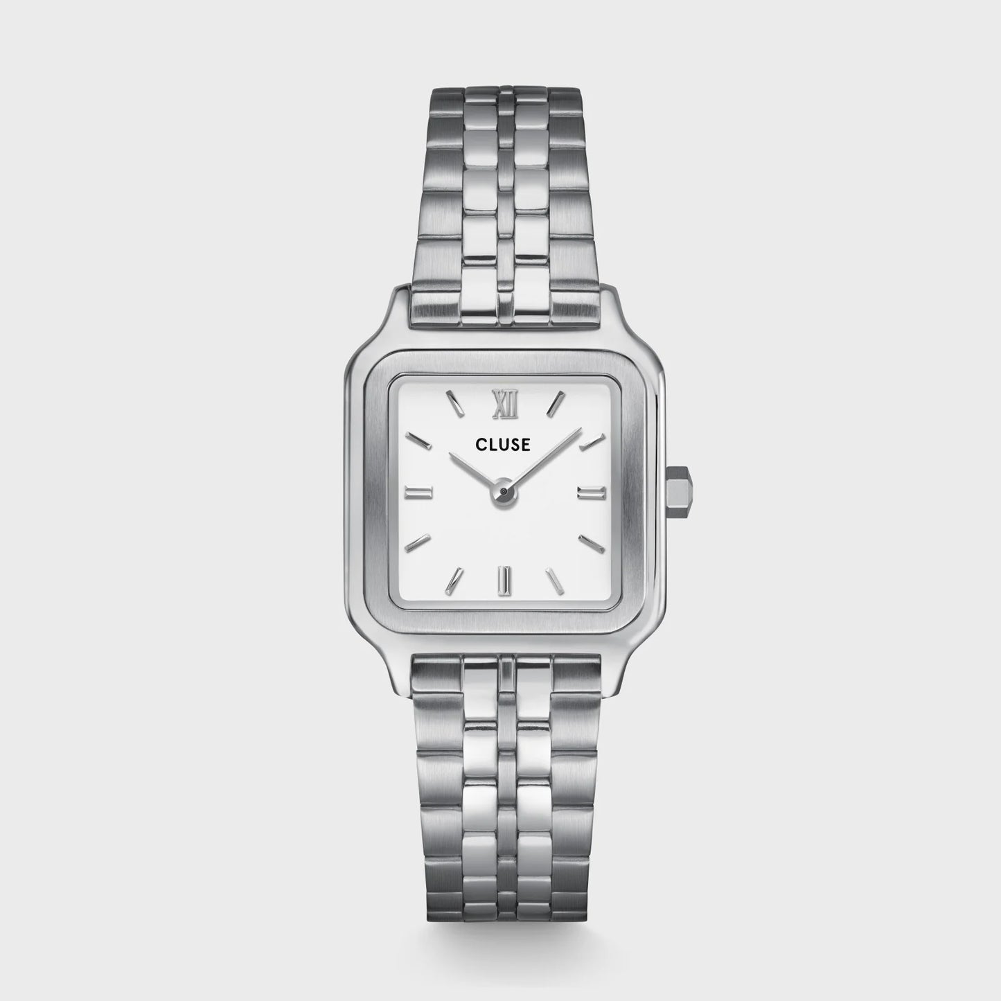 GRACIEUSE PETITE WHITE DIAL STAINLESS STEEL WATCH