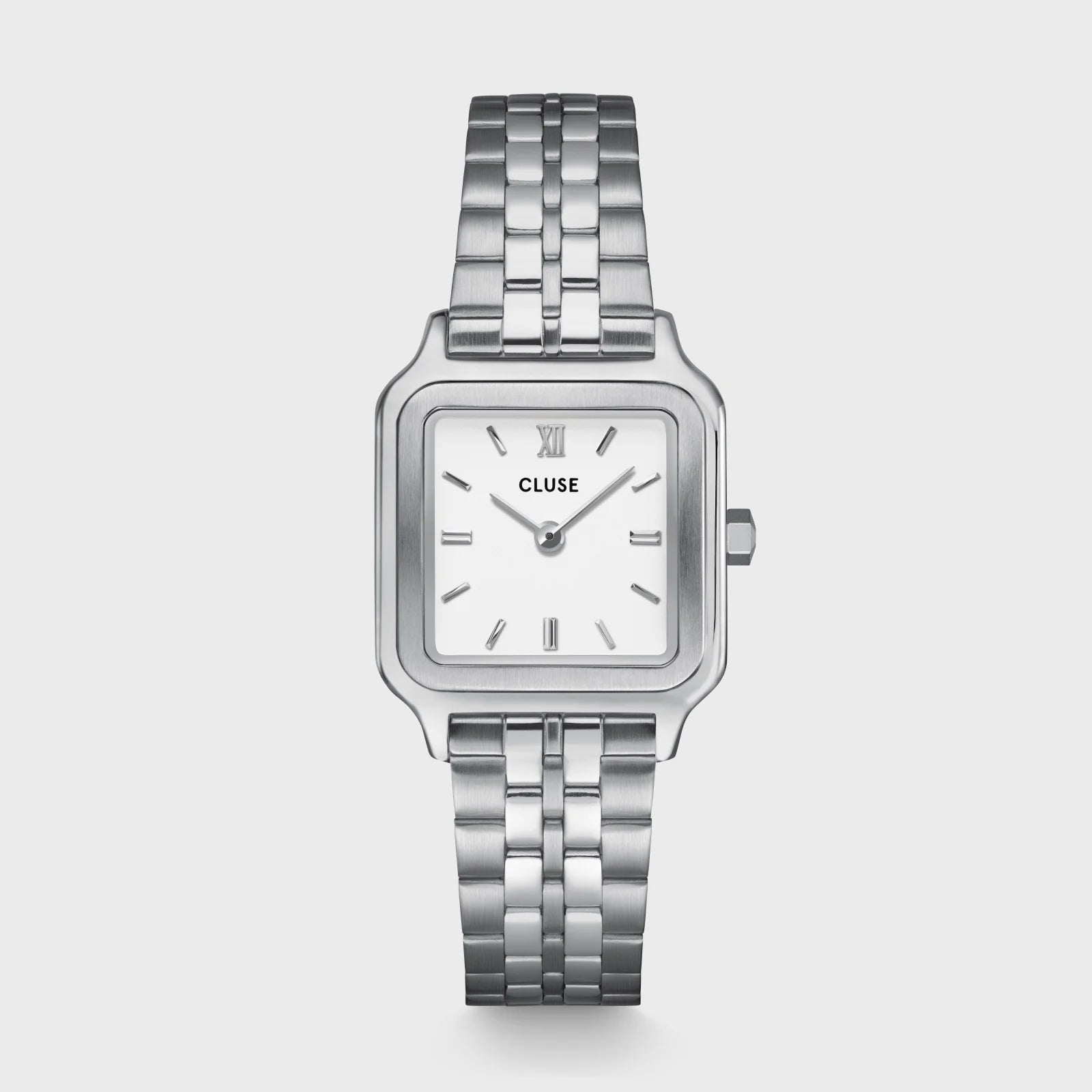 GRACIEUSE PETITE WHITE DIAL STAINLESS STEEL WATCH
