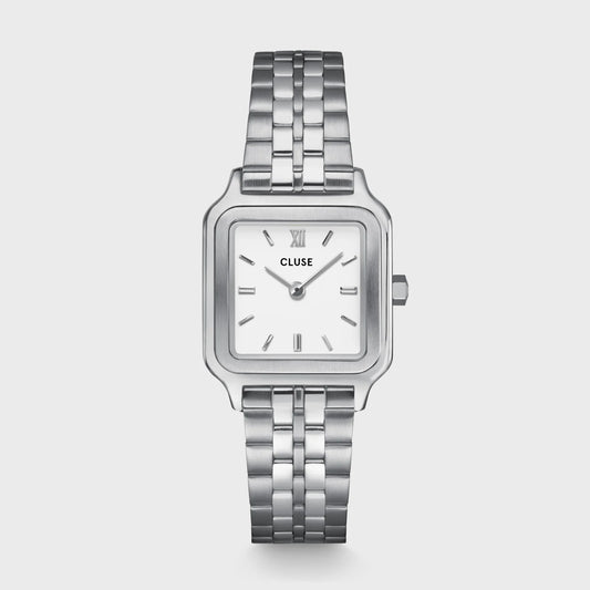 GRACIEUSE PETITE WHITE DIAL STAINLESS STEEL WATCH
