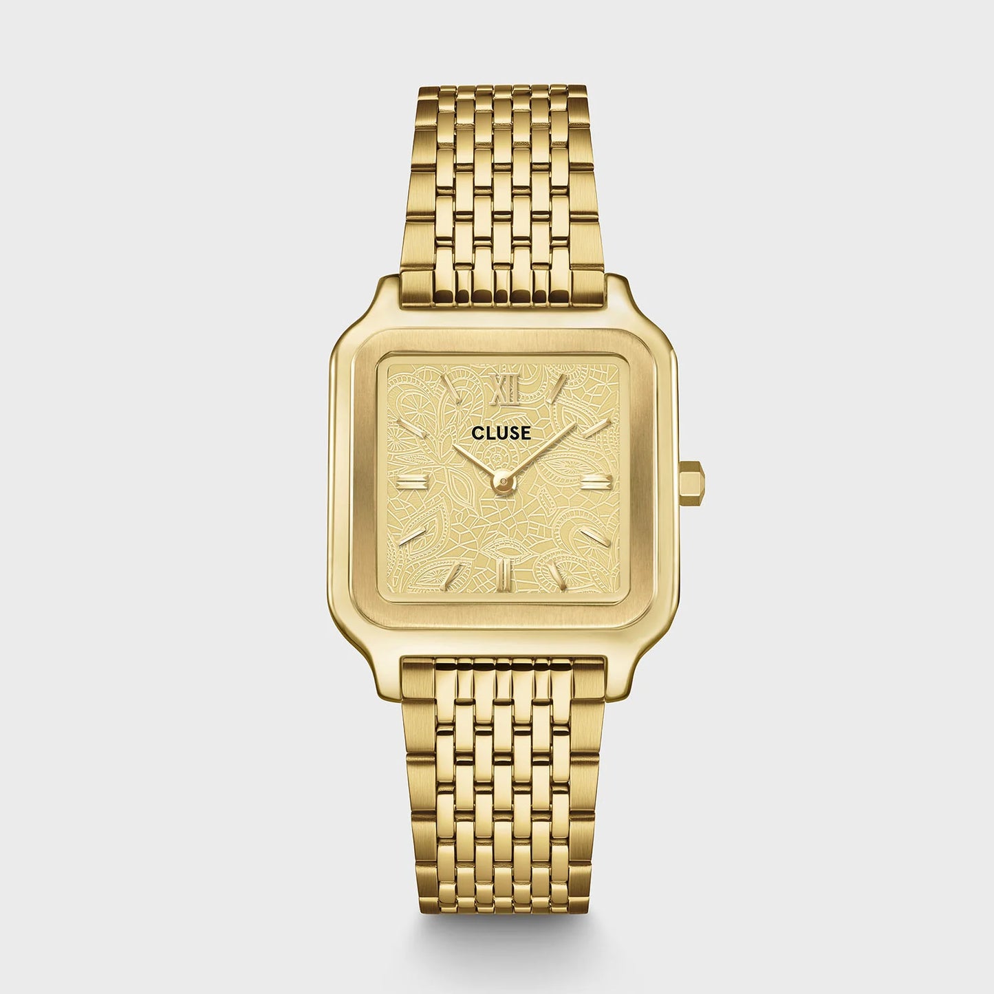 CLUSE GRACIEUSE LACE TEXTURED DIAL GOLD LADIES WATCH