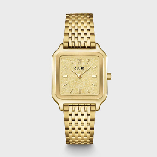 CLUSE GRACIEUSE LACE TEXTURED DIAL GOLD LADIES WATCH