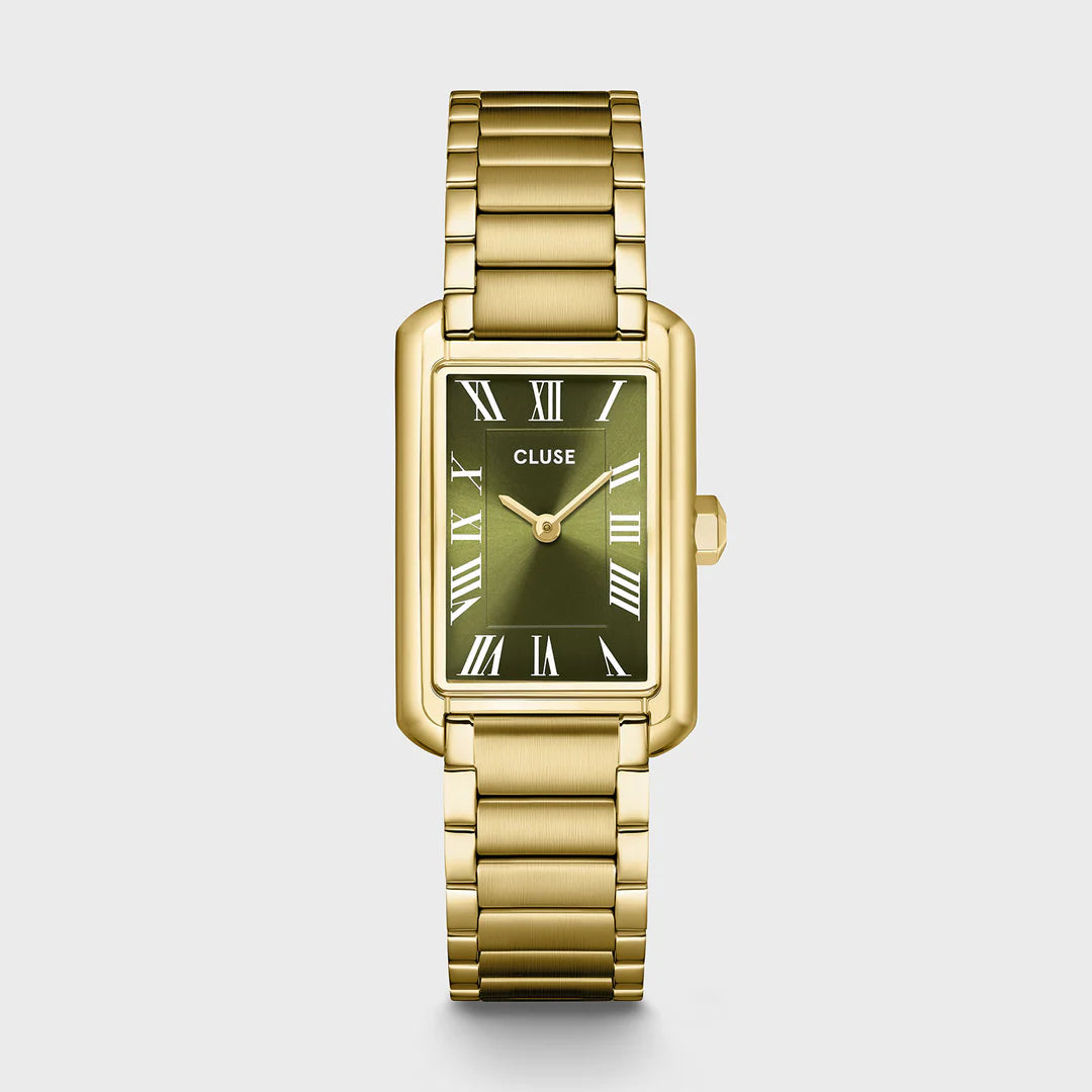 CLUSE BELISENNA OLIVE GREED DIAL LADIES GOLD STAINLESS STEEL WATCH