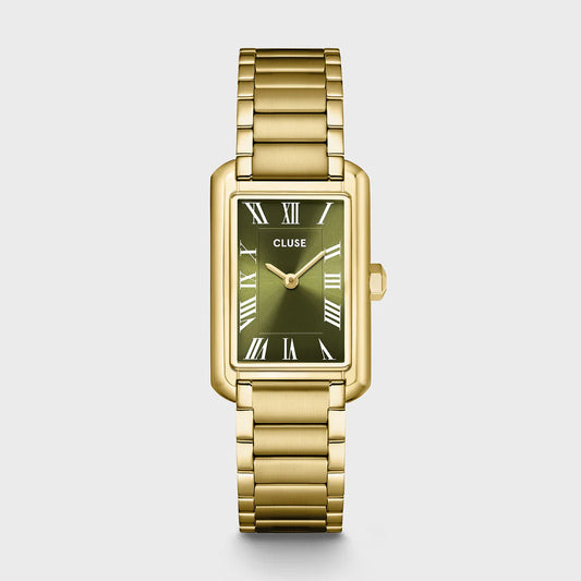 CLUSE BELISENNA OLIVE GREED DIAL LADIES GOLD STAINLESS STEEL WATCH