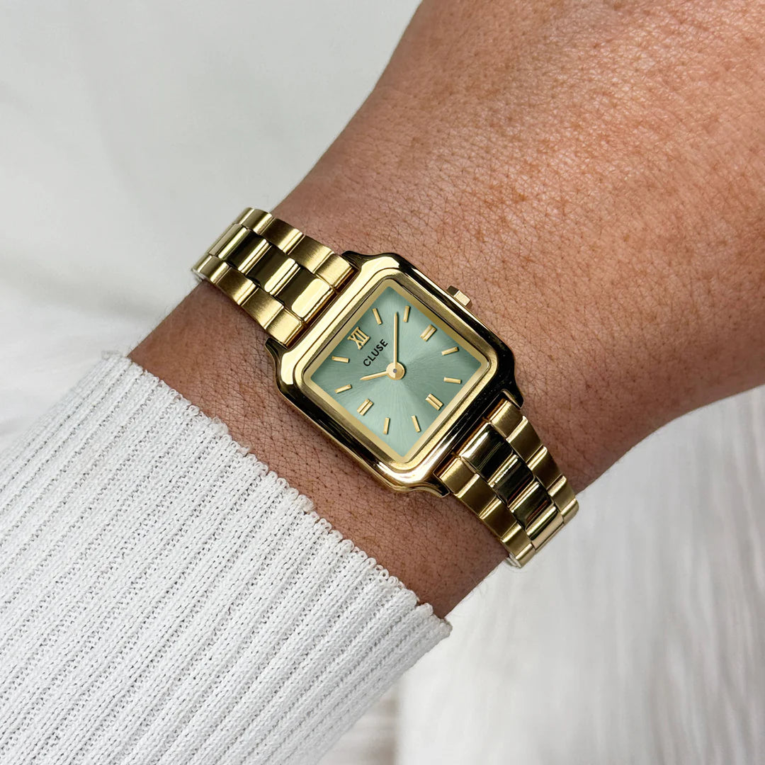 CLUSE GRACIEUSE MINI SAGE GREEN DIAL LADIES GOLD STAINLESS STEEL WATCH
