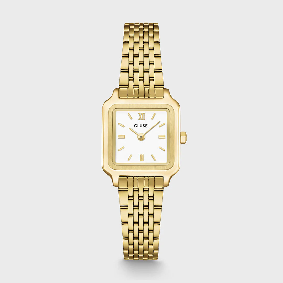 CLUSE GRACIEUSE MINI WHITE DIAL LADIES GOLD STAINLESS STEEL WATCH