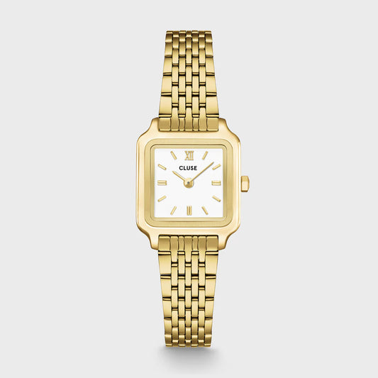 CLUSE GRACIEUSE MINI WHITE DIAL LADIES GOLD STAINLESS STEEL WATCH