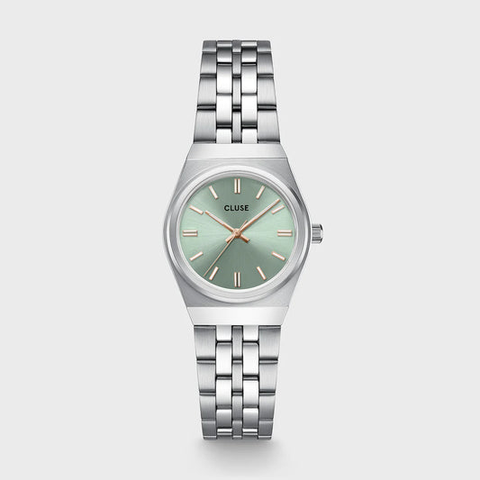 CLUSE RETRO 70S MINI SAGE GREEN DIAL LADIES STAINLESS STEEL WATCH