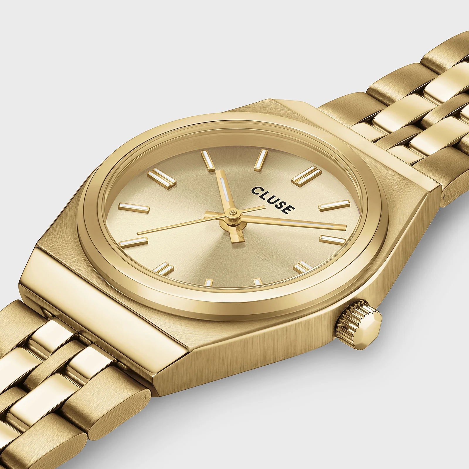 CLUSE RETRO 70S MINI LADIES GOLD STAINLESS STEEL WATCH