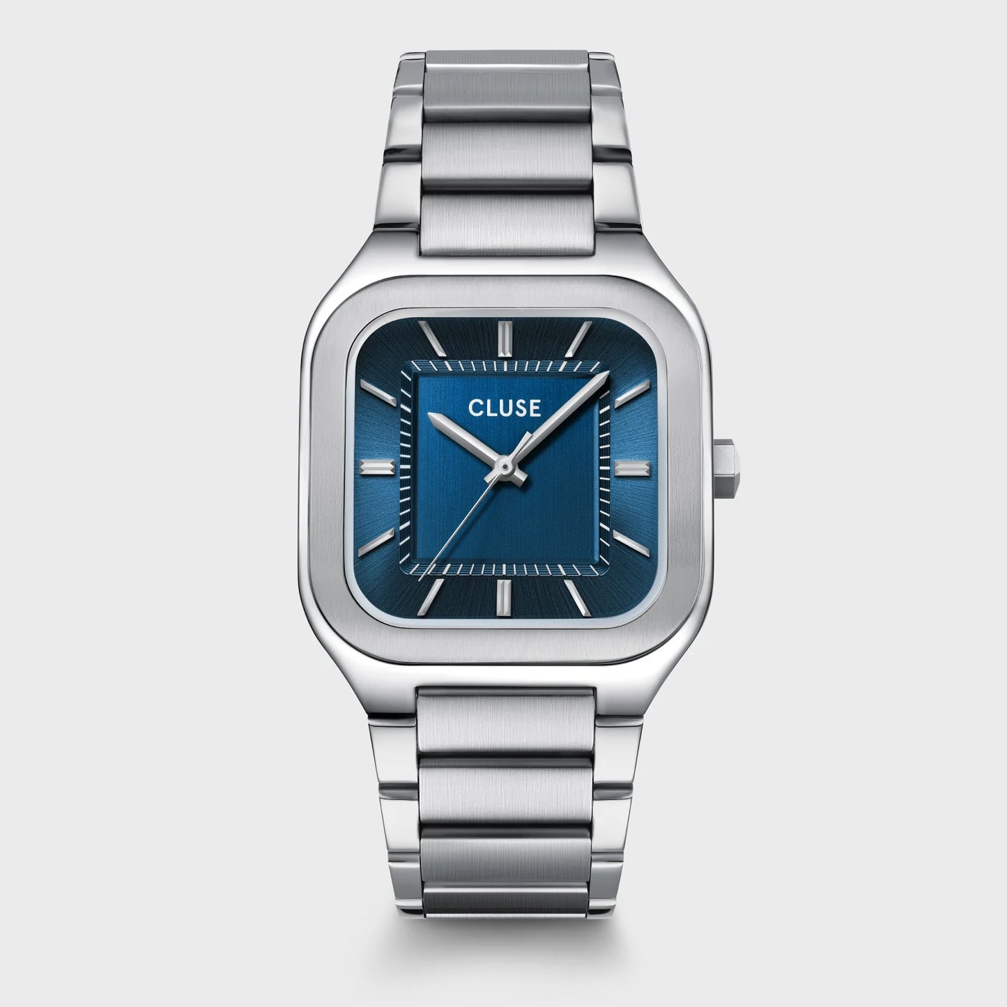 Cluse Quadrus Watch Steel, Blue, Silver Colour