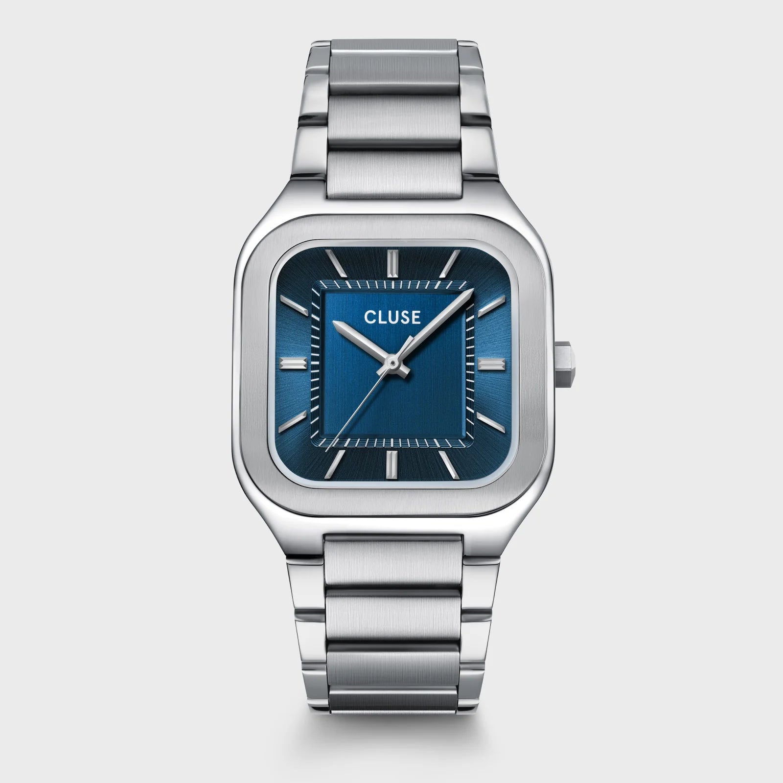 Cluse Quadrus Watch Steel, Blue, Silver Colour