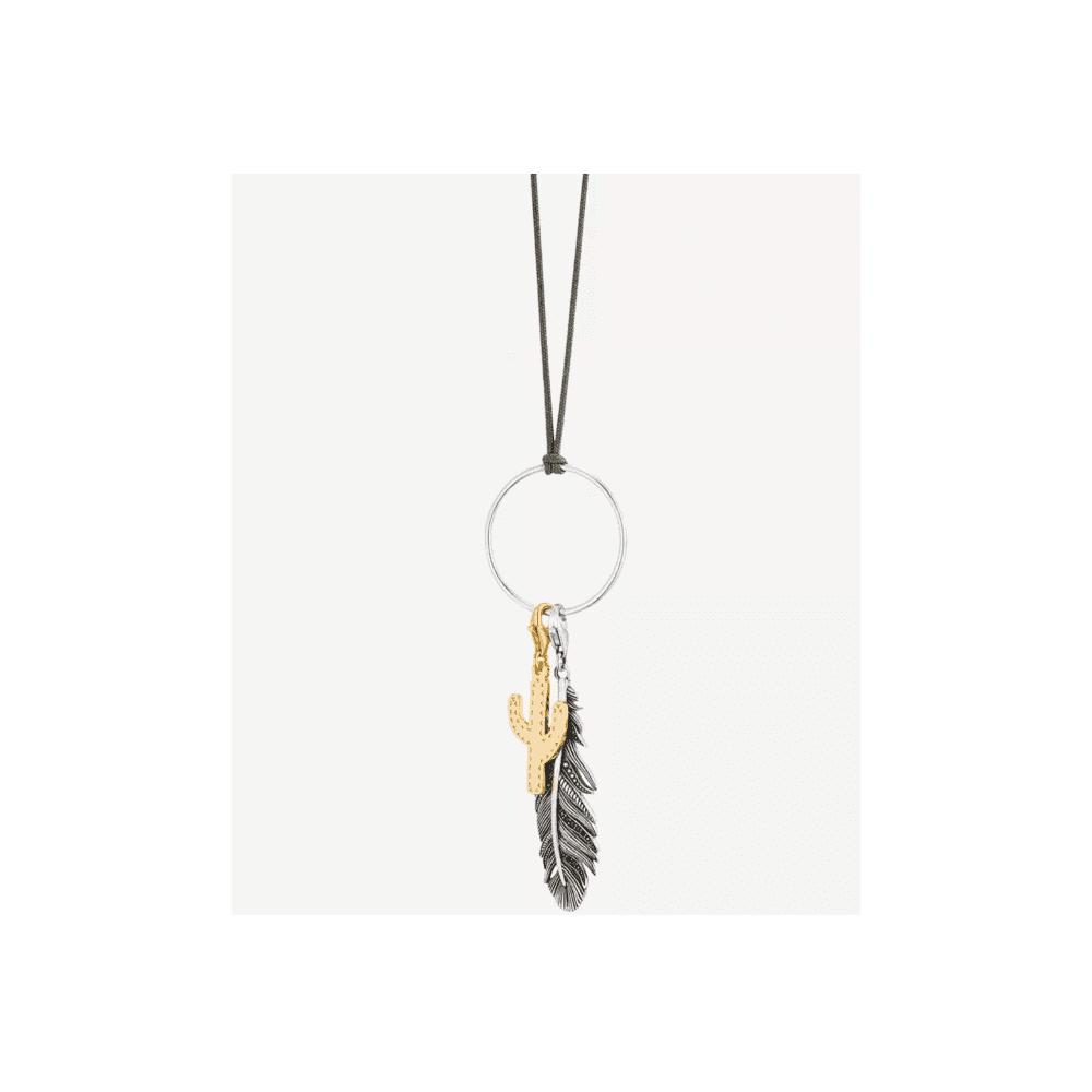 Cactus 18ct yellow gold-plated charm