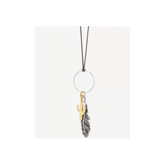 Cactus 18ct yellow gold-plated charm