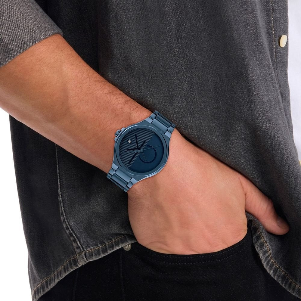 Calvin Klein Confidence Men's Navy Stainless Steel Watch