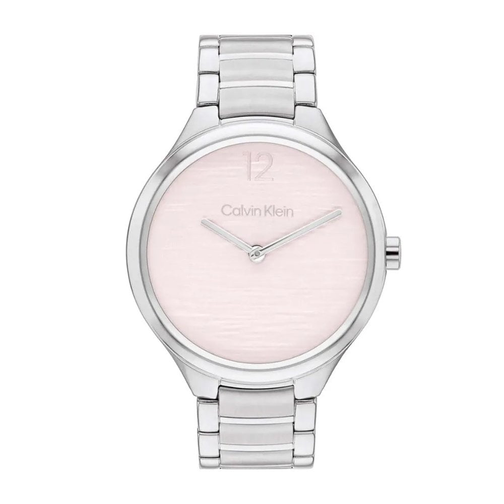 Calvin Klein Ladies Delight, Pastel Pink Dial Stainless Steel Watch