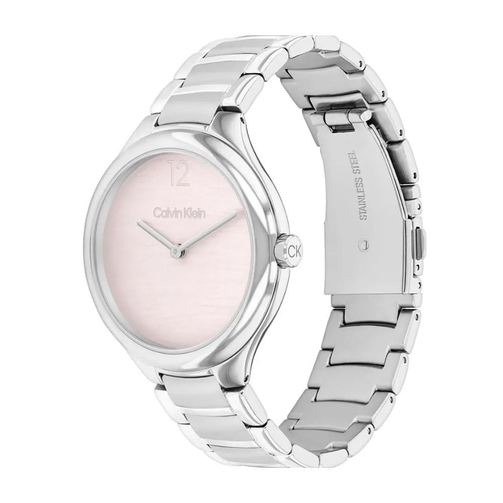 Calvin Klein Ladies Delight, Pastel Pink Dial Stainless Steel Watch