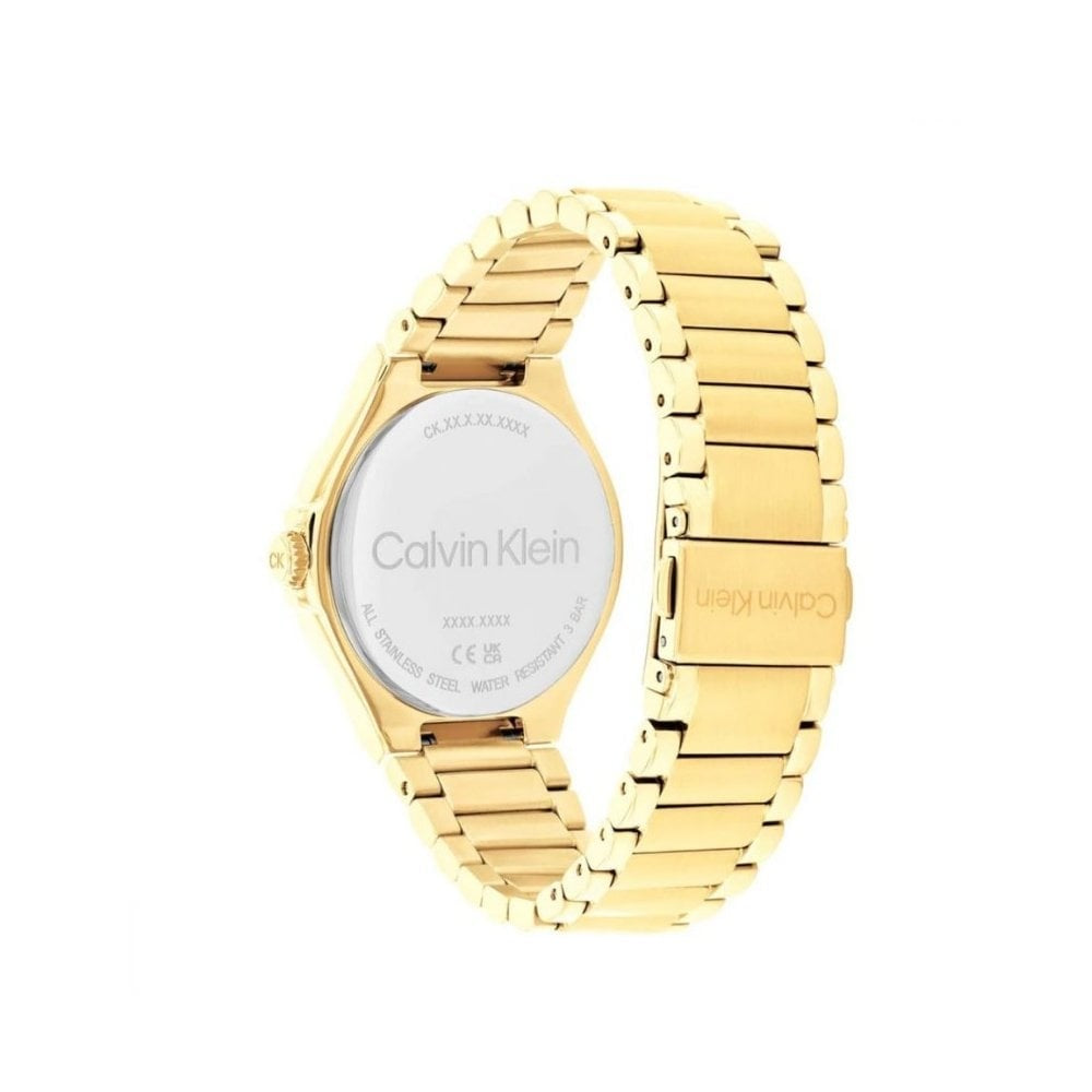 Calvin Klein Ladies Vibrancy, Green Dial, Chronograph Gold Stainless Steel Watch
