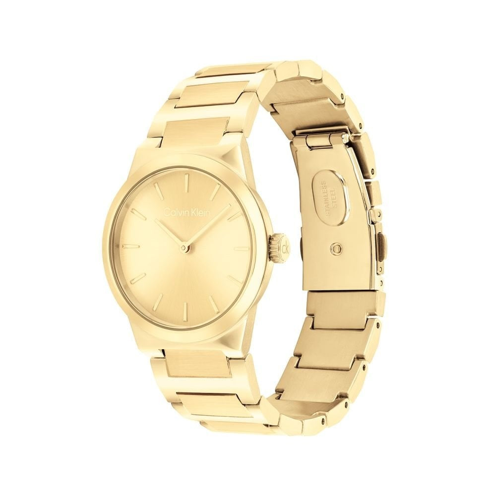 Calvin Klein Linear Elegance Ladies Gold Stainless Steel Watch