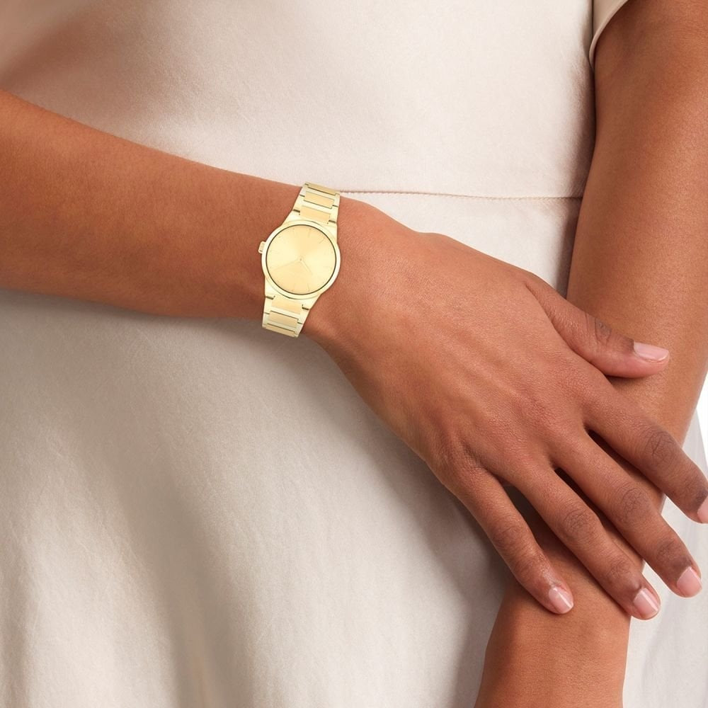 Calvin Klein Linear Elegance Ladies Gold Stainless Steel Watch