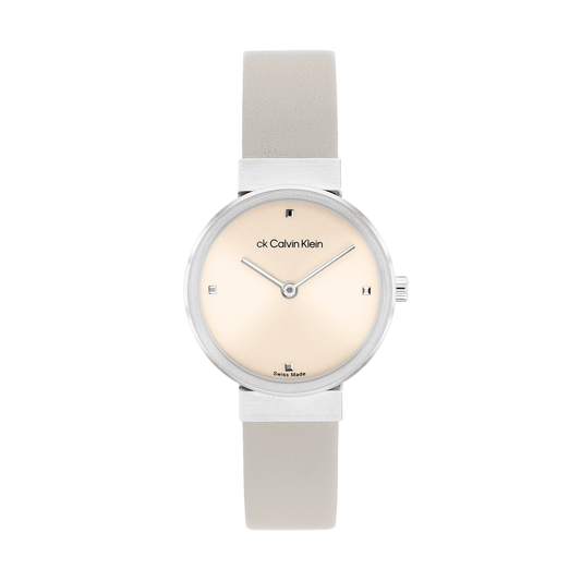 Calvin Klein Women Leather Strap Analogue Watch 