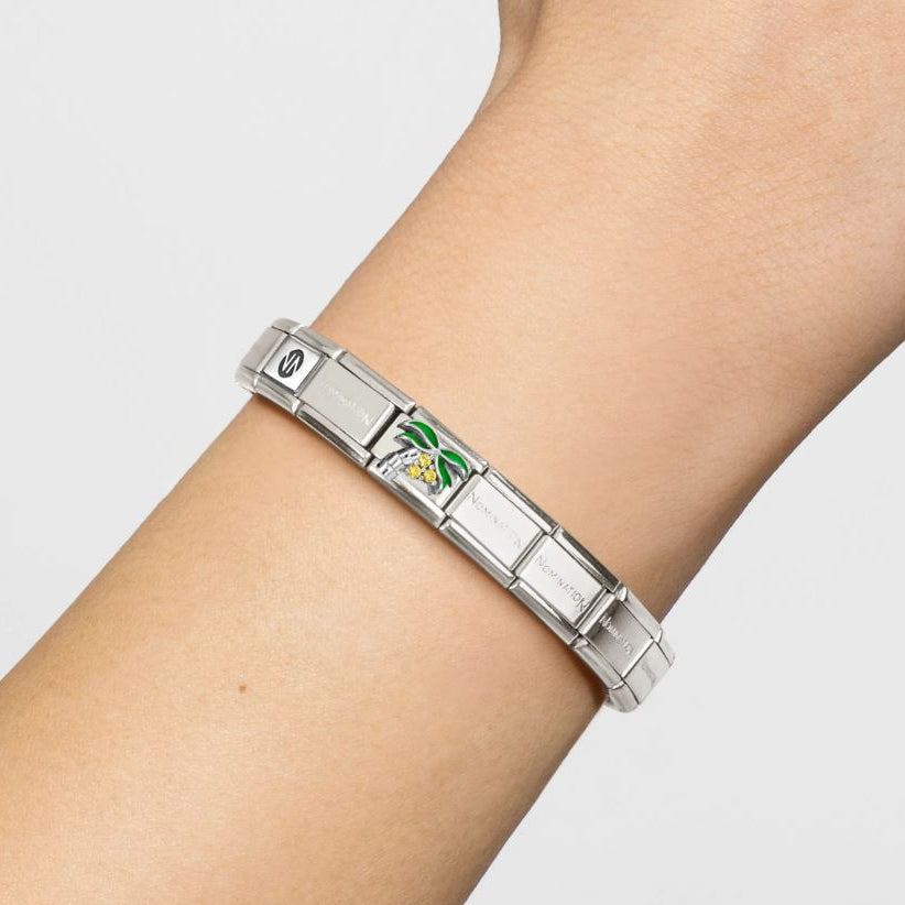 Nomination Yellow CZ Palm Tree Charm