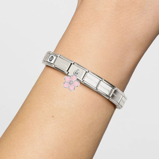 Nomination Light Pink Flower Drop Charm