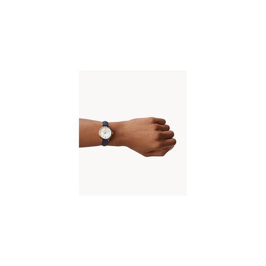 Carlie Mini Three-Hand Navy Leather Watch