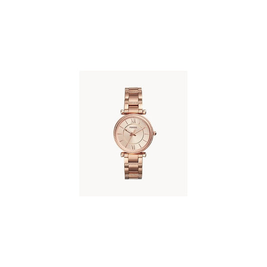 Carlie Three-Hand Rose Gold-Tone Stainless Steel Watch