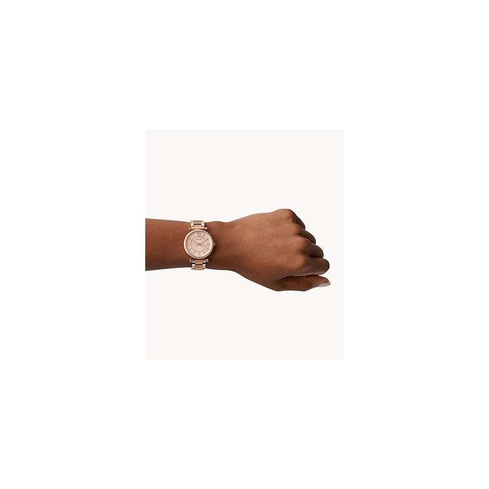 Carlie Three-Hand Rose Gold-Tone Stainless Steel Watch