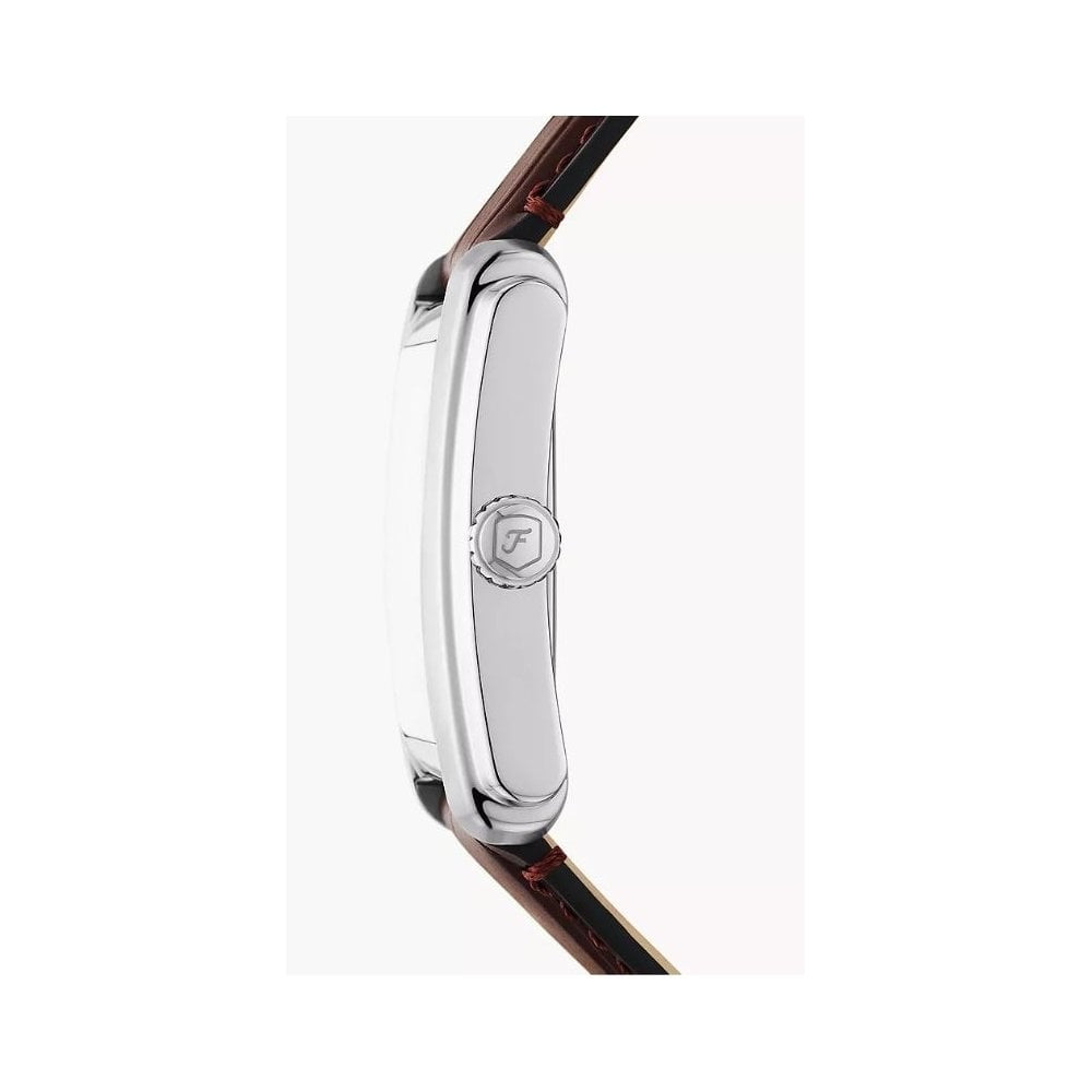 Carraway, Three-Hand, Light Blue Dial, Gents Brown Croco Leather Watch