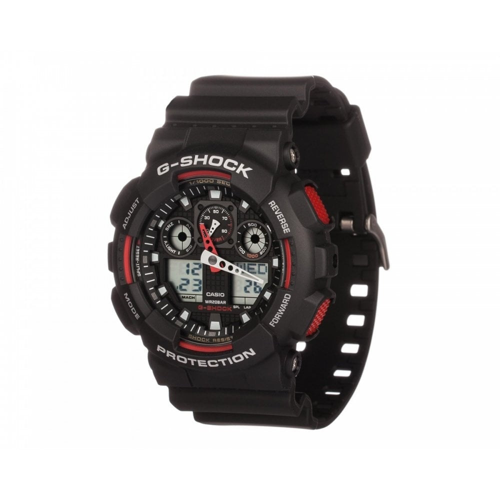 Casio G-Shock Chronograph digital Watch with alarm & black rubber strap