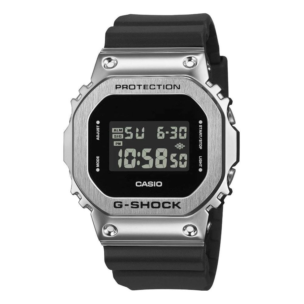 Casio G-Shock Men's 43 mm Black & Silver Digital Watch