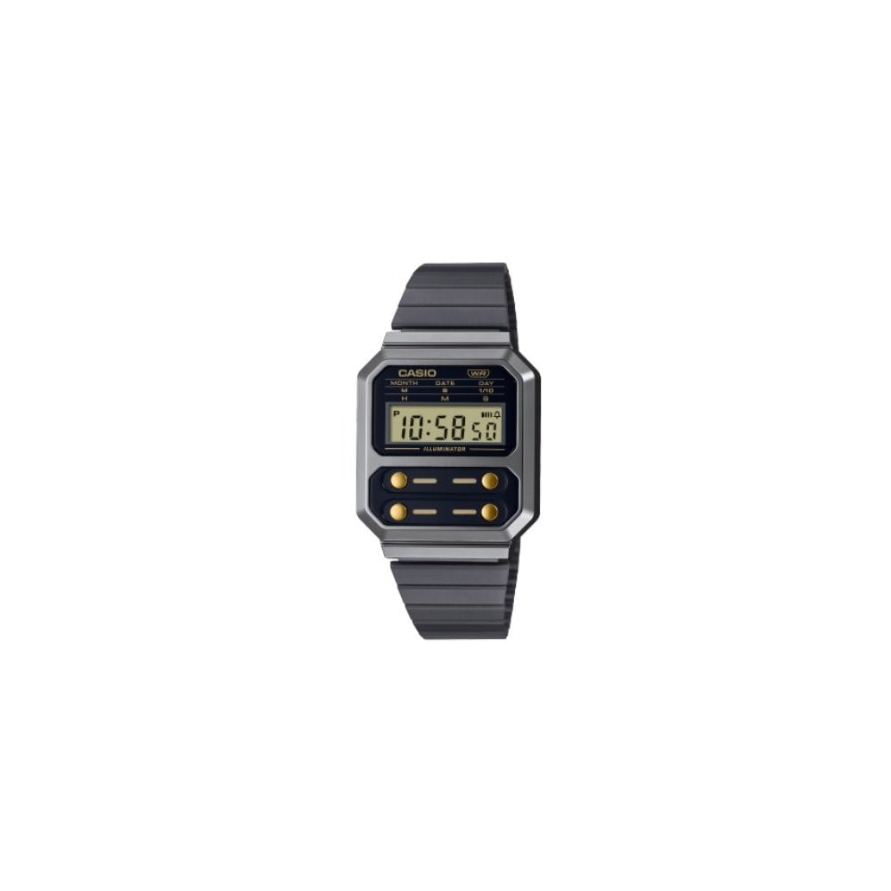 Casio Men's Digital Quartz Watch with Stainless Steel Strap