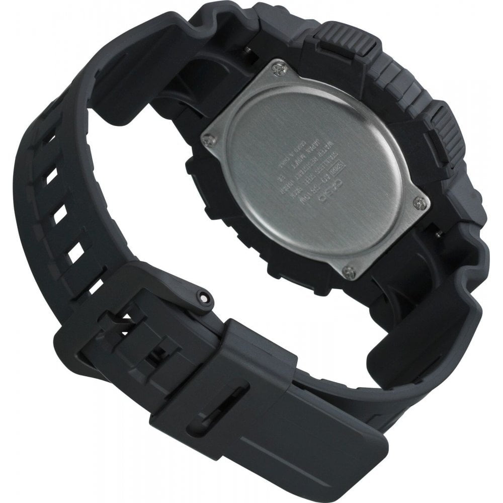 Casio Mens Black Resin Strap Solar Powered Chronograph Digital Watch