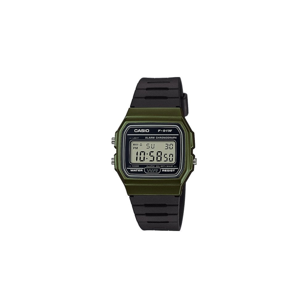 Casio Unisex Watch in Resin/Acrylic Glass with Date Display and LED Light - Water Resistance & Alarm