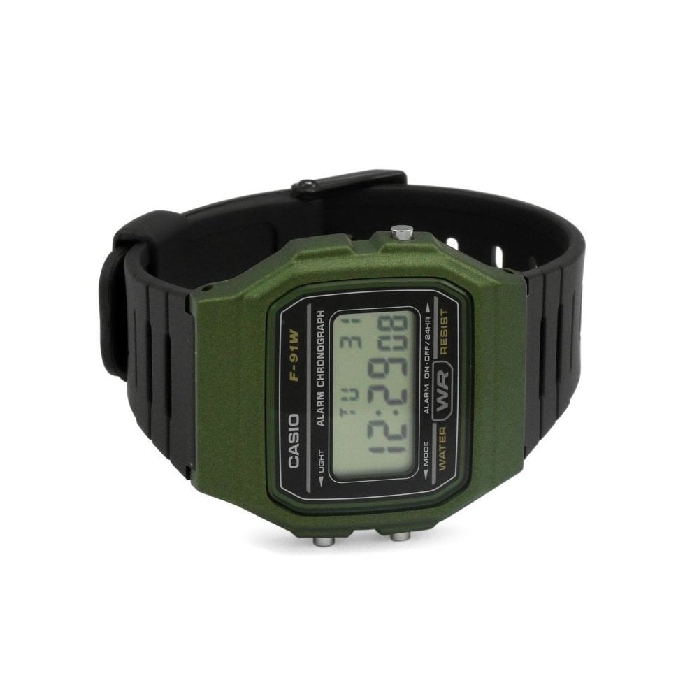 Casio Unisex Watch in Resin/Acrylic Glass with Date Display and LED Light - Water Resistance & Alarm