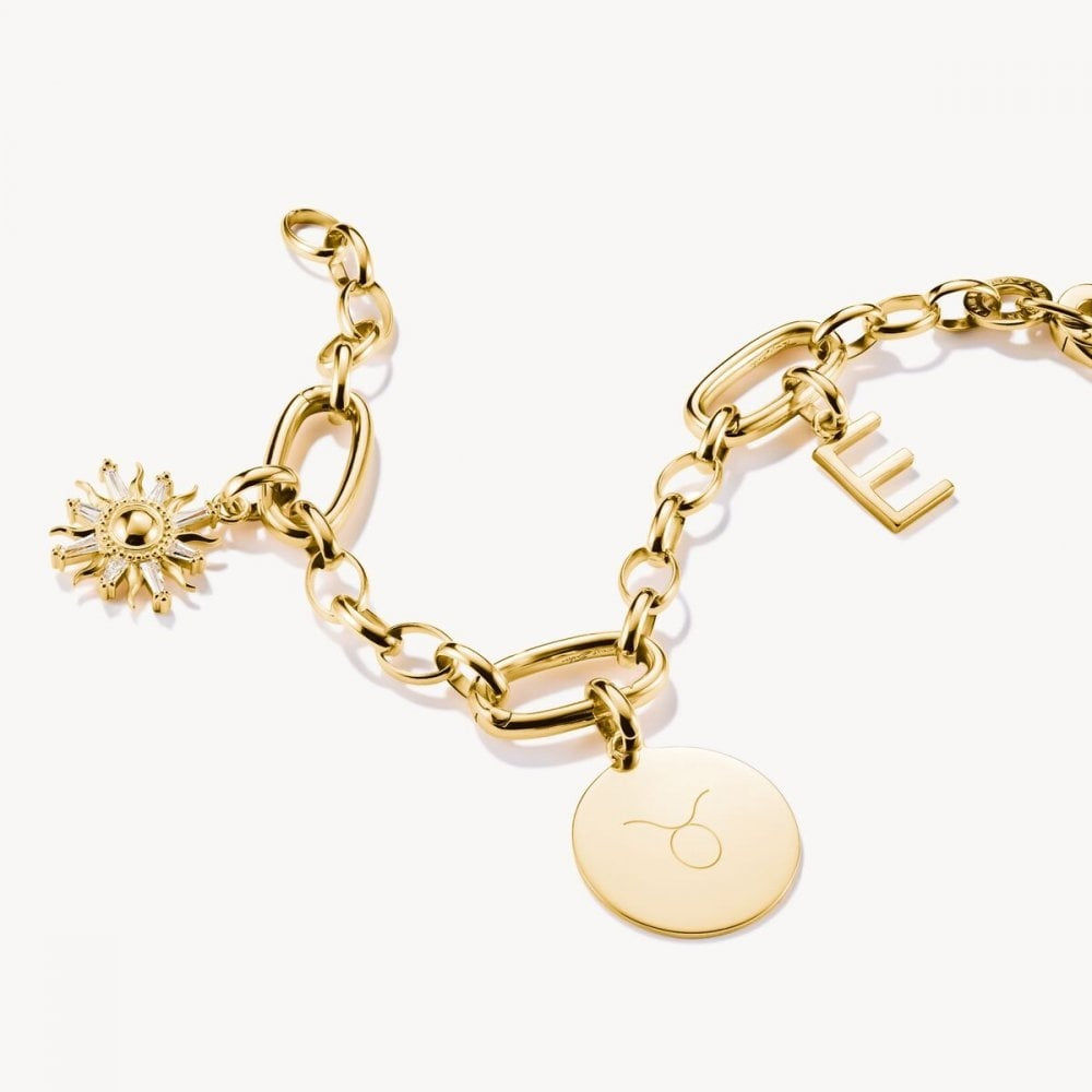 Charm Pendant Large Coin Connect Gold-Plated