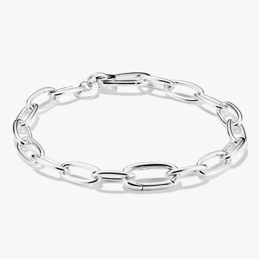 Charm bracelet with Connect link silver
