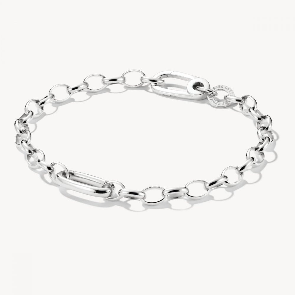 Charm bracelet with Connect link silver length 17