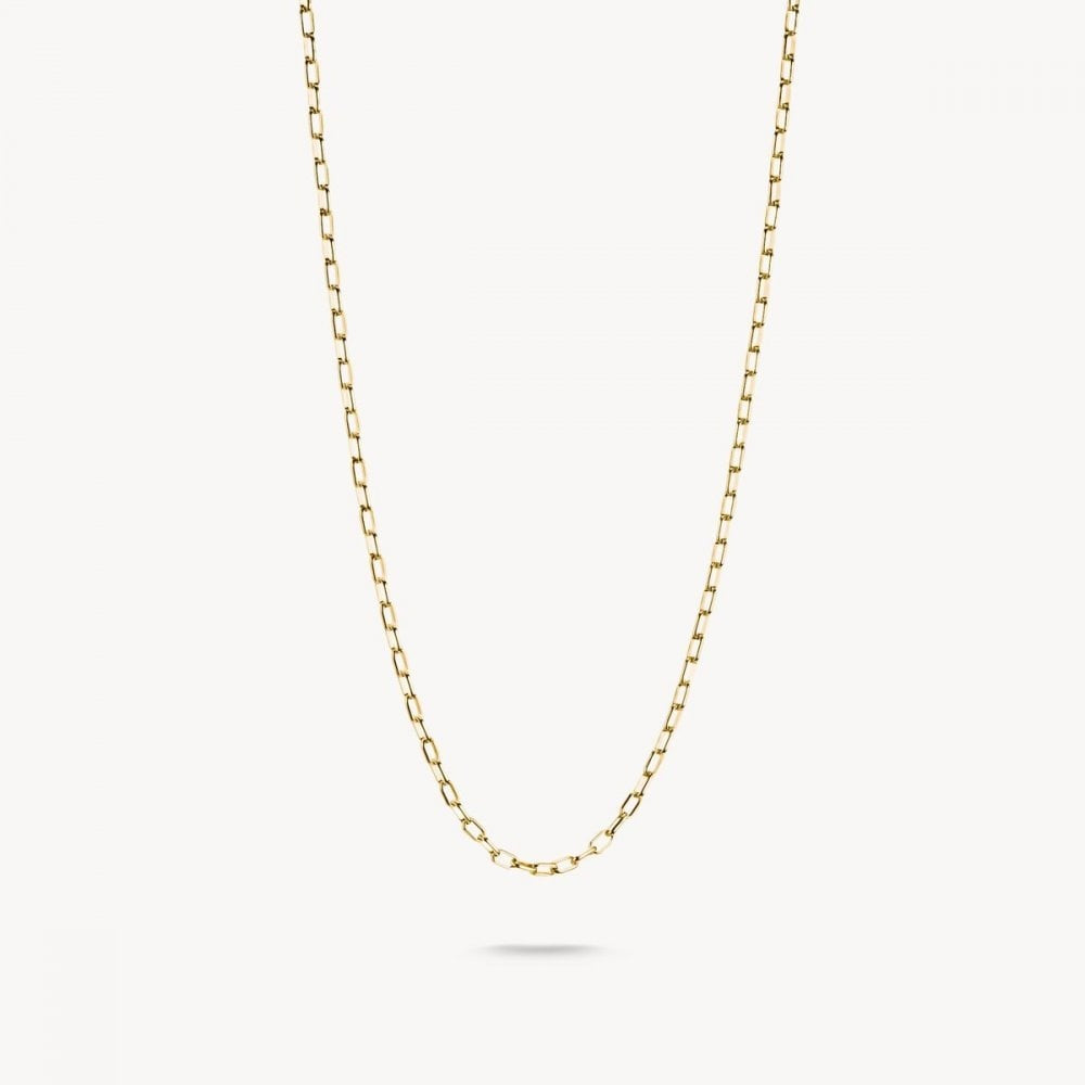Charm necklace paperclip gold-plated