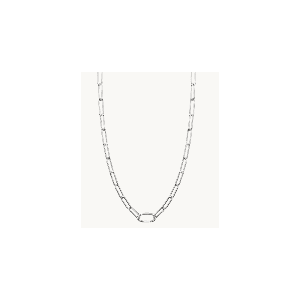 Charm necklace paperclip with Connect link silver