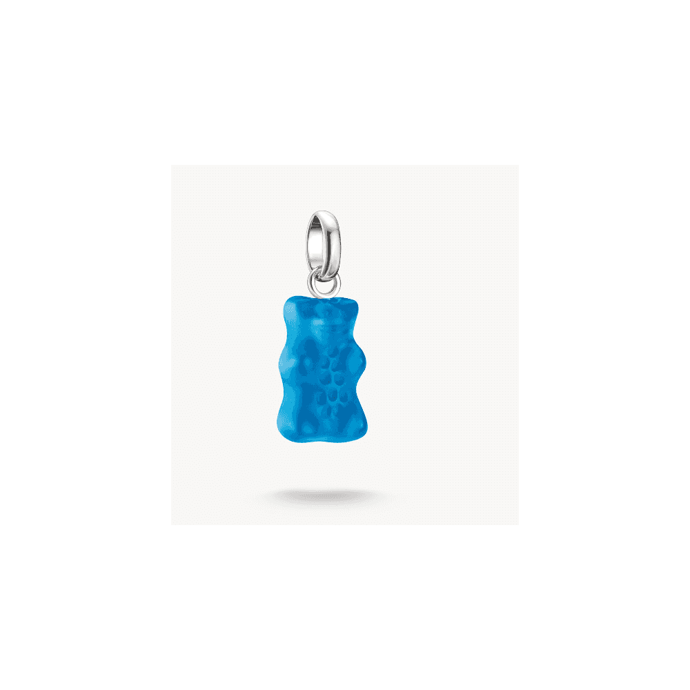 Charm pendant Goldbears in blue Connect silver