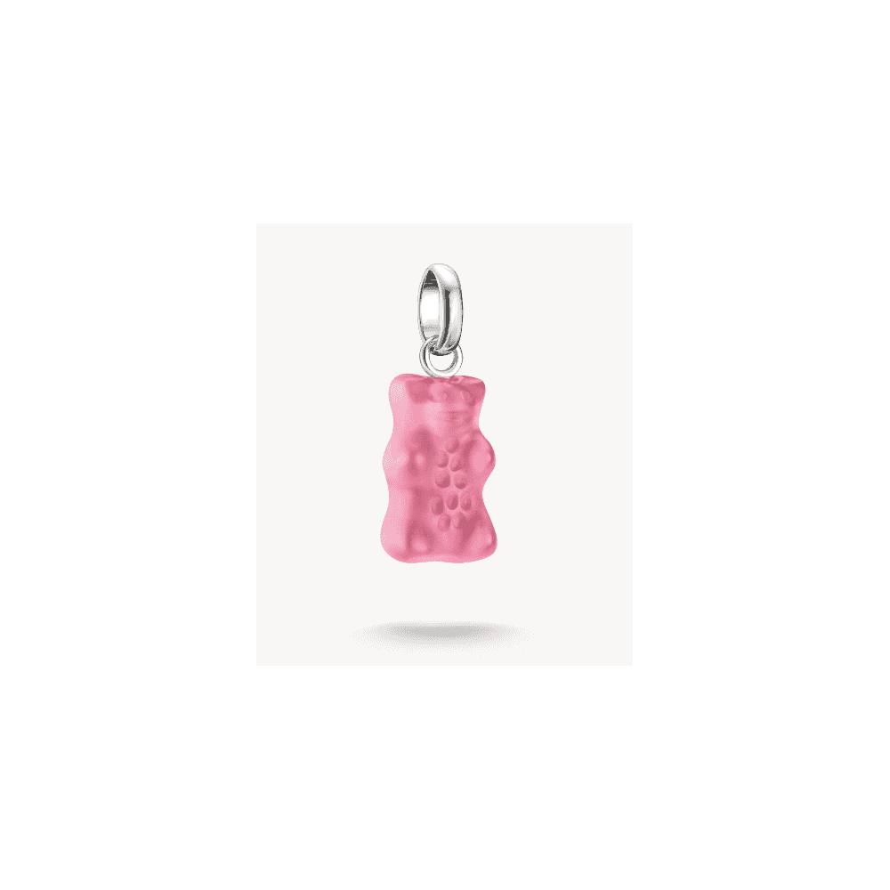 Charm pendant Goldbears in pink Connect silver