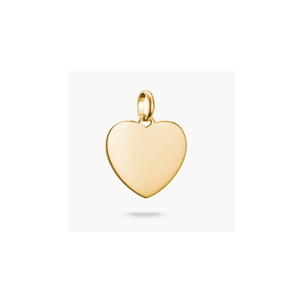 Charm pendant big heart Connect gold-plated