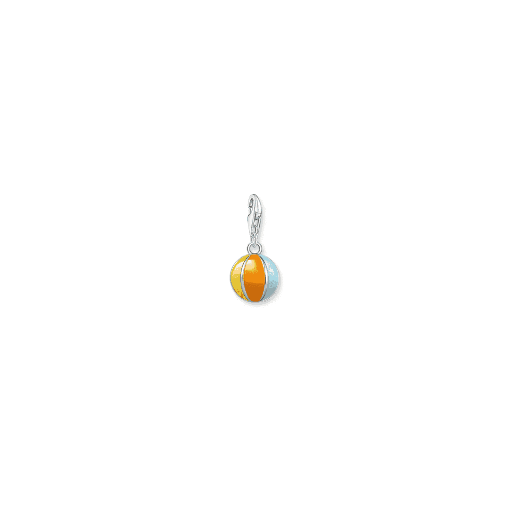 Charm pendant colorfulwater ball silver 