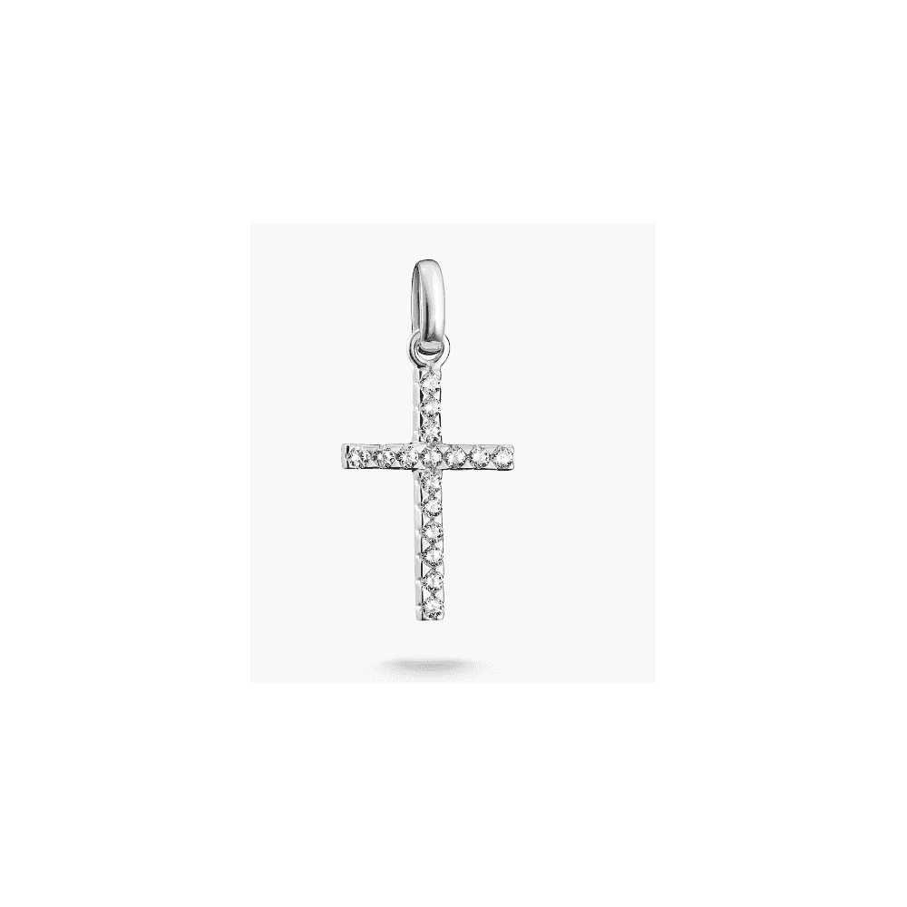 Charm pendant cross with stones Connect silver